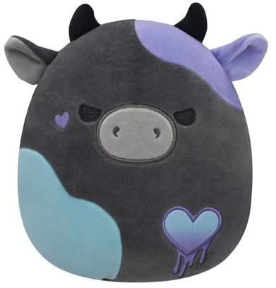 Squishmallows SQVA01701 - Smithereens die Kuh mit Schmelzherz 19 cm, offizielles Jazwares Plüsch, superweiches Kuscheltier