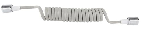 Aoresac Flexibler Duschschlauch, Hochwertige, Robuste 3,5 Mm Dicke Verbindung, Nicht Wickelnde 2 M Telefonkabel-Designschläuche für Dusche, Handwäsche, Bidet-Sprühpistole mit Einfacher (Grau)