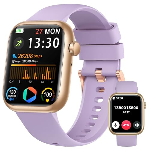 Smart Watch for Men Women(Answer/Make Call), 1.83 Fitness Watch with Heart Rate/Blood Pressure, Pedometer, Sleep Tracker, 120+ Sport Modes, IP68 Waterproof Activity&Fitness Tracker for Android iPhone