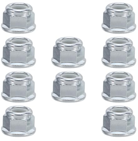 MINAOLULUS 10 Pièces Écrous à Filetage Antihoraire Accessoires de Remplacement pour Lame, Fixation Sécurisée, Pièces D’entretien Pelouse pour Tondeuse à Gazon Fujiwa Compatibles