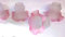 Set 4 Stück Glas Notebook Lampe Kronleuchter Apliques weiß pink