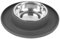Dehner Hundenapf Clean Bowl, 350 ml, Ø 24 cm, Höhe 4 cm, Edelstahl/Silikon, dunkelgrau