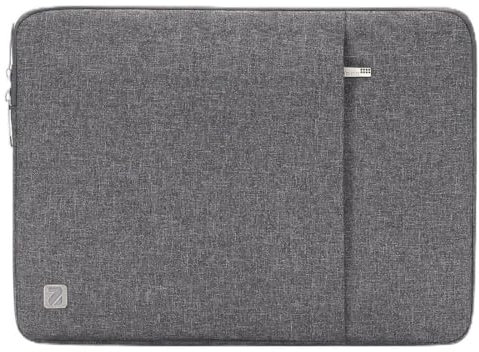 NIDOO 15 Pouces Housse Pochette de Protection Ordinateur Portable Sacoche Imperméable pour 15 16 MacBook Pro/Surface Book 2 3/Laptop 3/15.6 XPS 15 9500/15 Dell Latitude 15/ MateBook D 15, Gris