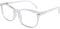 DOOViC Blaulichtfilter Lesebrille 3,0 - Transparent/Eckig Rahmen Große Gläser Computerbrille Brille mit Sehstärke für Herren/Damen