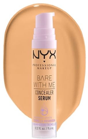 NYX Professional Makeup Abdeckendes Serum mit natürlichem Finish und mittlerer Deckkraft, Bare With Me Concealer Serum, Golden, 9,6 ml