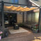 PURPLE LEAF Pergola Aluminium 3,65 x 3 m Tissu Teint en Fil, Pergola pour Terrasse Extérieur, Pergola Jardin Extérieur Toit Coulissante, Pavillon de Jardin, Kaki