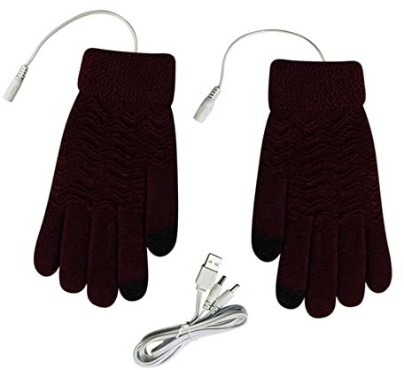 Gants Boxe Enfant 4 Ans Gants Chauffants électriques Gants à 5 Doigts tactiles Gants USB tricotés Chauffants à écran électrique Gants Ski Chauffant Homme