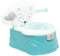 Orinal Bebé para aprender a ir al baño Foxy de Twinly – WC infantil con reductor para el váter - Con porta rollos de papel y tirador de cadena simulado - Vaso interior extraíble (Azul)