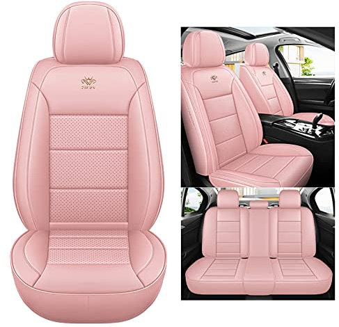 nenyan Autositzbezüge Komplett Set Universal | Schonbezüge für Opel Zafira Astra Agila Combo Ampera Karl Crossland GT X Mokka Mokka-e Adam | Auto Sitzbezüge Rosa