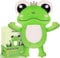 Microwave Heating Pad for Period & Cramps Pain Relief, Cute 16 × 12.6'' Microwavable Menstrual Cramp Relief Heating Pad Stuffed Animal, Moist Microwave Heat Pad with Washable Cover - Frog