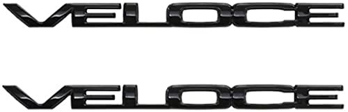 Auto Schriftzug Deko Logo Veloce, für Alfa Romeo Giulia Stelvio Ersatz 3D Auto Aufkleber Logo,Black