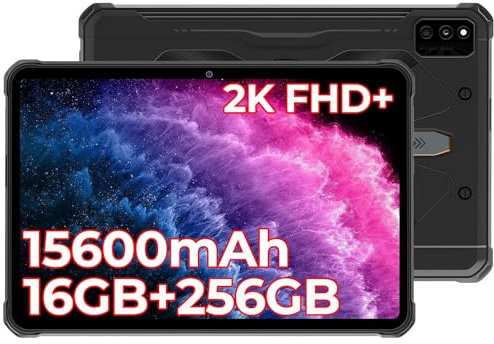 HOTWAV R6 Ultra Tablet Rugerizada 2024, 16+256GB 2TB Ampliable IP68 Batería 15600mAh 16MP+16MP Cámara 10.4'' 2K Tablet Robusto 4G LTE Rugged Tableta Android 13 Tablets PC Robusta 2.4+5G WiFi/OTG/GPS