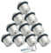 PLURI - Premium Türstopper Boden Edelstahl [10er Set] - zum Schrauben, GRATIS Befestigungsmaterial, Bodentürstopper, Bodentürpuffer, Wand-Puffer Gummi-Puffer, Tür-Puffer, Boden-Montage