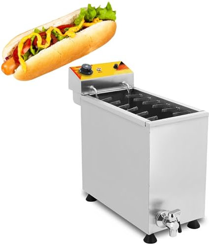 Freidora Para Perritos Calientes De 25 Litros, Freidora Para Perros De Maíz, Protección Contra Cortes De Energía a Altas Temperaturas, Gran Capacidad, Antideslizante Y Estable, Para Restaurante, Tiend