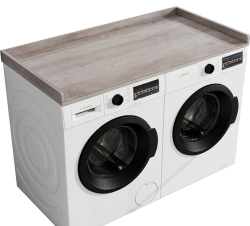 vomavex Washer Dryer Countertop, 54 Width * 27.4 Depth, Greige, Engineered Wood, Laundry Topper