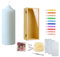 Scentoria Taufkerze, Taufkerze Selber Machen Set, Kreatives DIY Taufkerzen Set, Kommunionkerze Mädchen, Taufkerze Mädchen Taufgeschenk, Stumpenkerze Weiß 7 * 20 cm