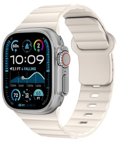 Sports Straps for Apple Watch Ultra/2 Strap 49mm 46mm 45mm 44mm 42mm 41mm 40mm 38mm iWatch Straps for Men Women,Waterproof Soft Silicone Band for Apple Watch Series 10 9 8 7 6 5 4 3 SE 2nd 40 44 45 mm