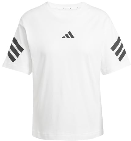 adidas Women's Future Icons Three Stripes T-Shirt, White, XXL