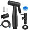 Discoball Handheld Bidet Sprayer Stainless Steel Toilet Bidet Spray Head, Bathroom Shower Bidet Tap Spray Toilet Cleaning Faucet Bidet Shower with Adapter and 1.5m Hose for Bathroom Cleaning (Black)