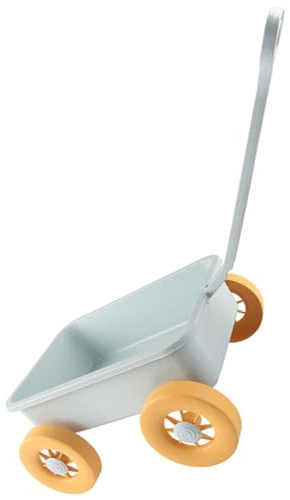 NOLITOY Klappbarer Sandspielzeug Wagen für Robustem Kunststoff Bunter Strand Trolley mit Schiebefunktion Sandspielset für Draußen und Kleinkinder