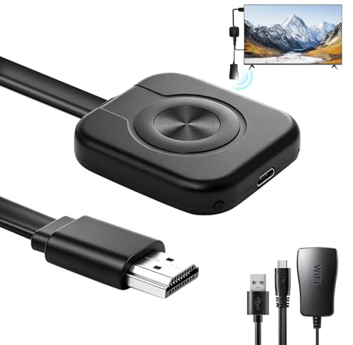 Chromecast Google Chromecast Device for TV Wireless Display Dongle Adapter for iPhone Android Windows, 4K Wireless HDMI Screen Mirroring Projector Support DLNA/AirMirror/Airplay/Miracast