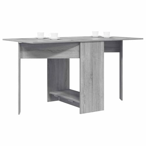 vidaXL Esstisch 138 x 70 x 73,5 cm Holzwerkstoff Grau Sonoma, Moderner rechteckiger Esstisch, ausziehbar, wasserfest, schickes Möbel für Wohnzimmer, Küche