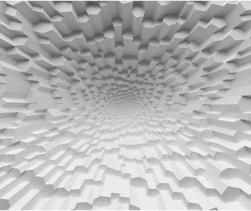 decomonkey Fototapete 3d Effekt 350x256 cm XXL Design Tapete Fototapeten Vlies Tapeten Vliestapete Wandtapete moderne Wand Schlafzimmer Wohnzimmer Abstrakt Modern