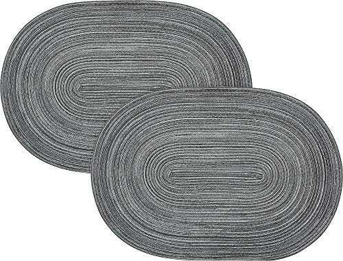 Pichler Tischset Samba 2er-Pack anthrazit Größe oval: 33x48 cm