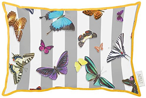 Apelt Kissen, Polyester, Grau/Bunt, 30 x 40 cm
