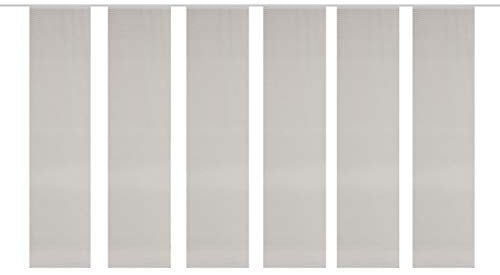 VISION S Schiebegardine Rom 260x60 cm, Bambusoptik, 6er Set