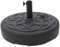 C-Hopetree Befüllbar Sonnenschirmständer Schirmständer Sonnenschirmfuß für Schirmstöcke bis 38/48 mm, mit 28 L Wasser o. 39 kg Sand, Rund Schwarz