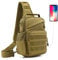 HUNTVP Taktisch Brusttasche Military Schultertasche Tactical Chest Sling Pack MOLLE Armee Crossbody Bag Militärisch Umhängetasche Mini Single Strap Rucksack für Reisen Wandern Camping,Typ-3 Braun