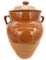 Tinaja de barro para aceitunas con tapa 10 l. 35 cm.