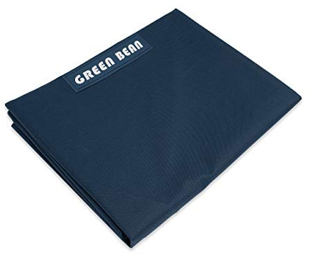 Green Bean Square XXL Riesensitzsackhülle 140x180 cm - PVC Bezug - Indoor und Outdoor Sitzsackhülle - Bean Bag Bezug - Sitzsackbezug ohne Füllung - Lounge Chair Hülle - abwaschbar - Dunkelblau