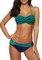 Dokotoo Bandeau Bikini Damen Push Up Zweiteilige Badeanzug Bademode Bikini Set, 01-Grün, M