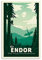 KKMM Endor Star Wars Minimalistisches Anime Retro Reise Poster Dekorative Malerei Leinwand Wand Kunst Wohnzimmer Poster Schlafzimmer Gemälde 40 x 60 cm