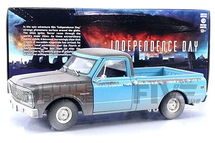 Greenlight 84132 Independence Day (1991) - 1971 Chevy C-10 Maßstab 1:24 LKW Modellauto für Erwachsene