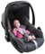 BAMBINIWELT Bezug Ersatzbezug kompatibel mit Maxi-Cosi Pebble für Babyschale 5-tlg Komplett-Set (meliert grau-dunkelgrau)