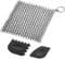 VG® Cast Iron Cookware Cleaner for Skillet,Griddles,Wok, Pot, Pan | Hygienic Option to Scouring Pad |Rust Free| Protects Cookware Seasoning Square 7 Inch Stainless Steel Scrubber & 2 Durable Scrapers