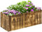 Outsunny Hochbeet Pflanzkasten Kräuterbeet Pflanzbeet Gemüse Blumenbeet Blumenkasten Tannenholz 80 x 33 x 30 cm