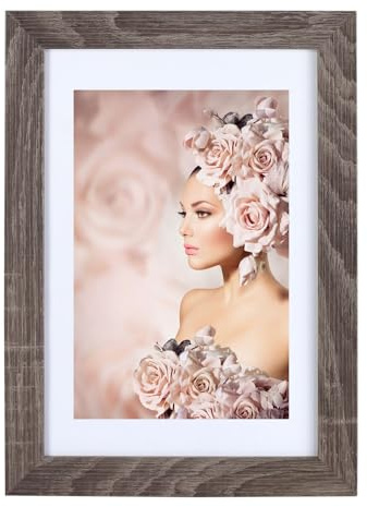 IDEAL TREND Bilderrahmen Holz Rahmen Plexi Acryl Collage Wanddeko Poster quadratisch S215: Farbe: Eiche Hell | Format: 29,7x42 A3