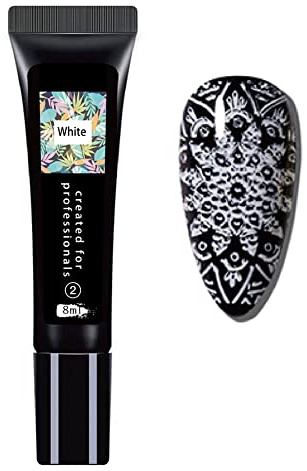 ISAKEN Nail Art Stamping Nagellack Packung mit 8 Farben Nail Stamping Polish Gel Set UV Nail Polish Nail Stamp für Halloween Weihnachten Druck Nagellack Sets