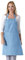 TOSHE Delantal de cocina resistente a las gotas de agua de algodón con delantales ajustables para mujer con bolsillos, 10 opciones de color, delantal de cocina azul claro (azul claro)