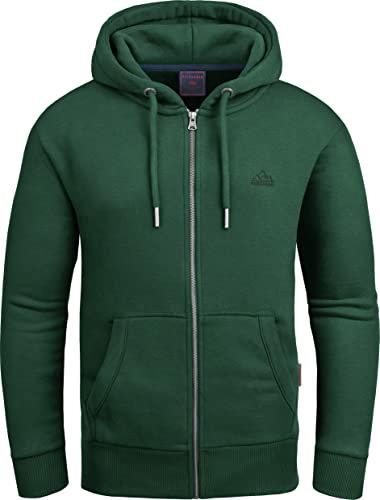 Grin&Bear Hoodie Herren Sweatshirt mit Reißverschluss GEC605 Gruen L