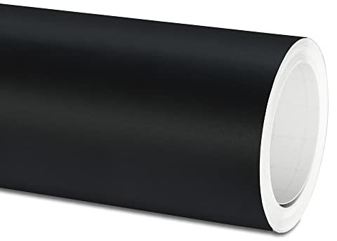 Actinium® Plotterfolie (13€/qm) 751c 070M Schwarz Matt 5m x 31,5cm High Performance Cast Folie, gegossene Selbstklebende Autofolie