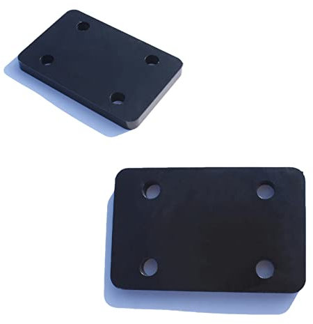 XIMPLIO Universelle Distanzplatte 12 mm Distanzblech für Anhängerkupplung Anschraubplatte mit Lochbild 83x56mm (ohne Schraubenset, Lochbild 83x56mm, 12 mm)