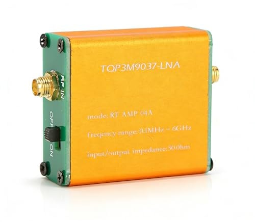 Low Noise Amplifier Module, 0.1MHz-6GHz RF WideBand Amplifier, 20dB High Gain Low Noise LNA Amplifier with Bias Tee Powered for Shortwave, Fm Radi, Cable Tv Signal Amplifier (Shipped with Built in