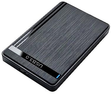 IMBTECH Hard Drive Enclosure 2.5 Inch USB 3.0 SATA Case External Clear Caddy HDD SSD, Portable Hard Drive, Sata Cable, Hard Drive Reader, SS External Enclosure, (Black)