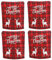 Dorccsi Weihnachts-stuhlhussen 4er-Set Einseitig Weihnachts-stuhllehnenbezüge Cartoon-süße Polyester-weihnachtsdekorationen Für Partyessen Rentier-Weihnachts-stuhlhussen 4er-Set Weihnachtsstuhl