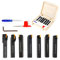 Drehmeißel, 7-tlg 16mm CNC-Drehwerkzeug Zubehör für Drechselbänke & Drehmaschinen Drehstahl Set Drehmeißel Satz für CNC Drehmaschine Koffer Drehstahl Satz